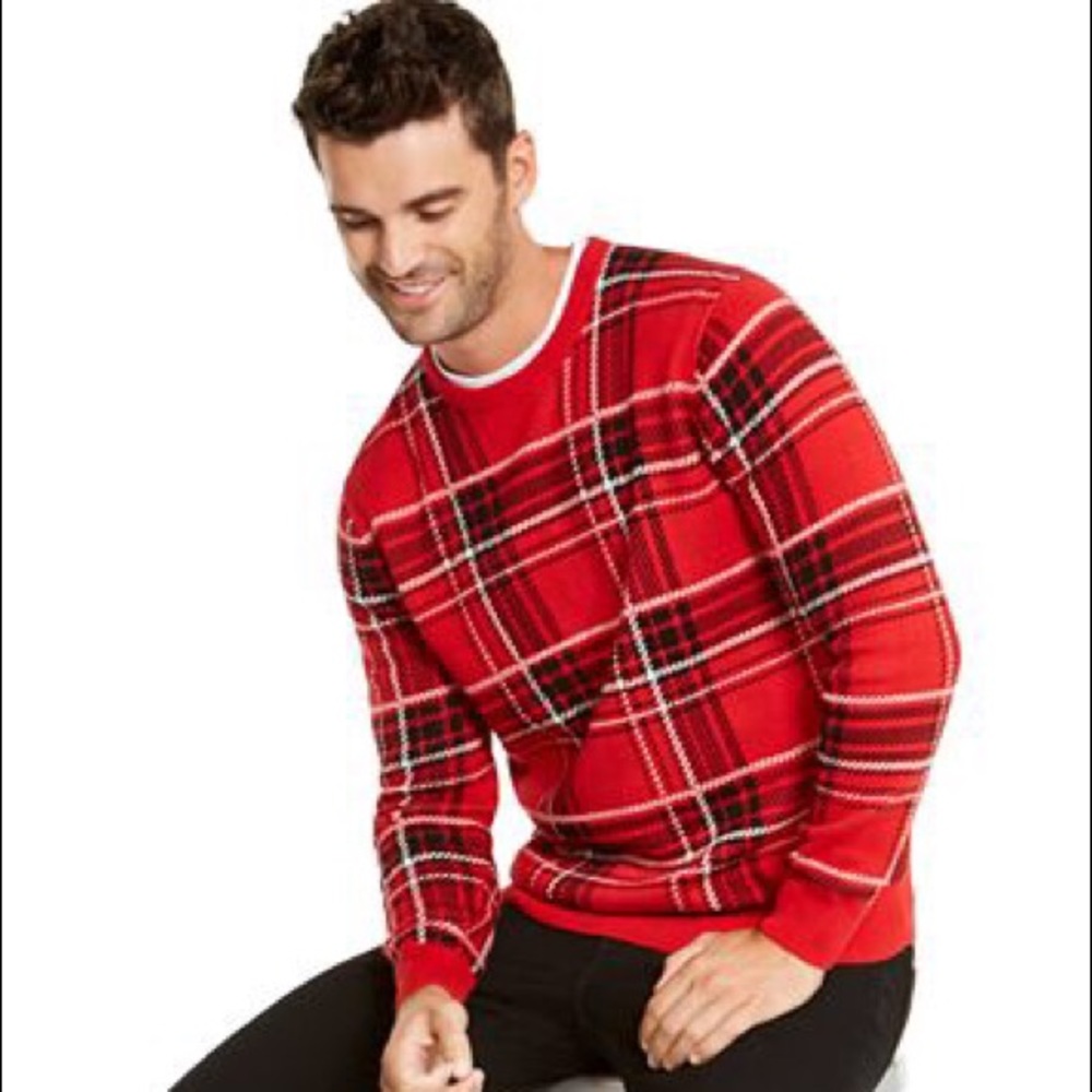Charter Club Men's Plaid Family Sweater